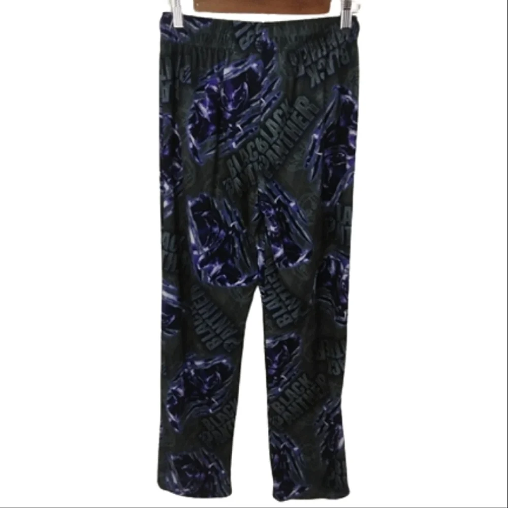 Marvel Boys Size Small Black Panther Super Hero Sleeper Pajama PJ Pants
